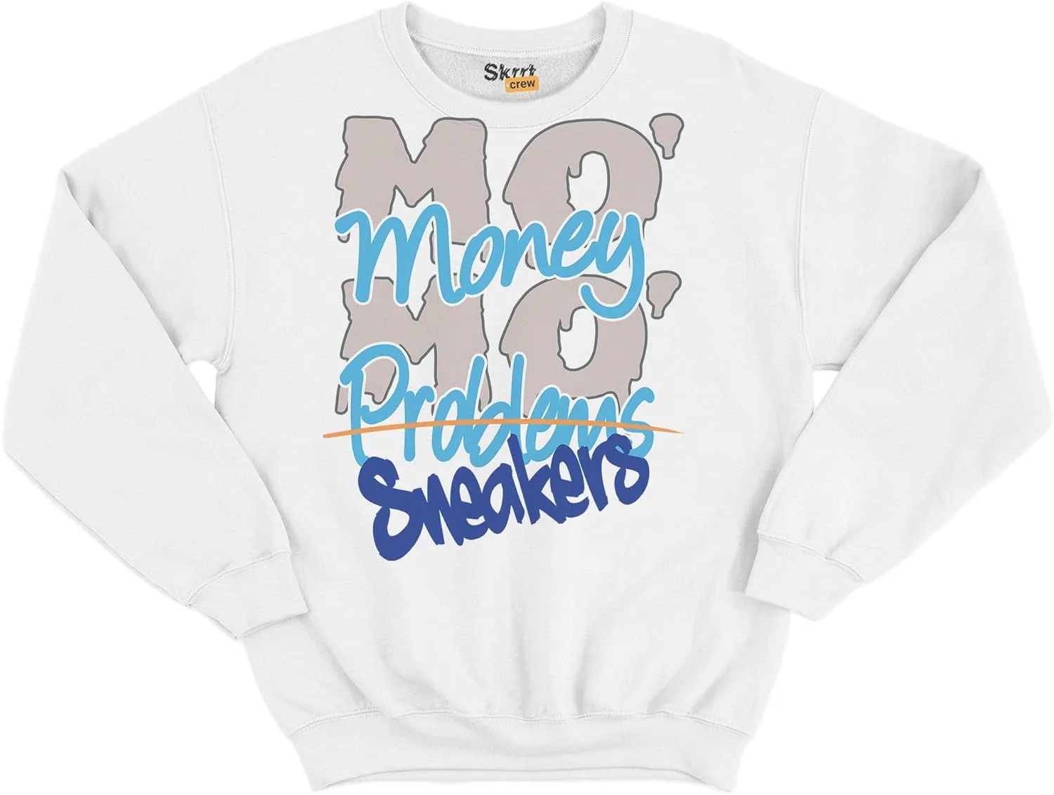 MO Money MO Sneakers Unisex Unisex Crew Neck Sweatshirt Match 1s High OG Prototype White Small