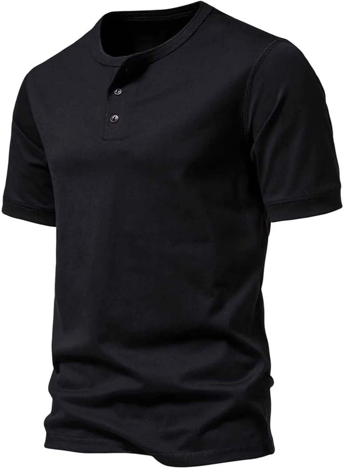 Muscularfit Mens Shirts Casual Short Sleeve V Neck Buttons Shirt Athletic Running Gym Workout Tee Tops Regular Fit Basic Tops