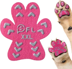 Non-Slip Paw Protector Pads for Senior Dogs, Anti-Slip Rubber Traction Stickers, Help Dogs Walk on Hardwood Floor, Pink, XXL for 61-80lbs, 48pcs