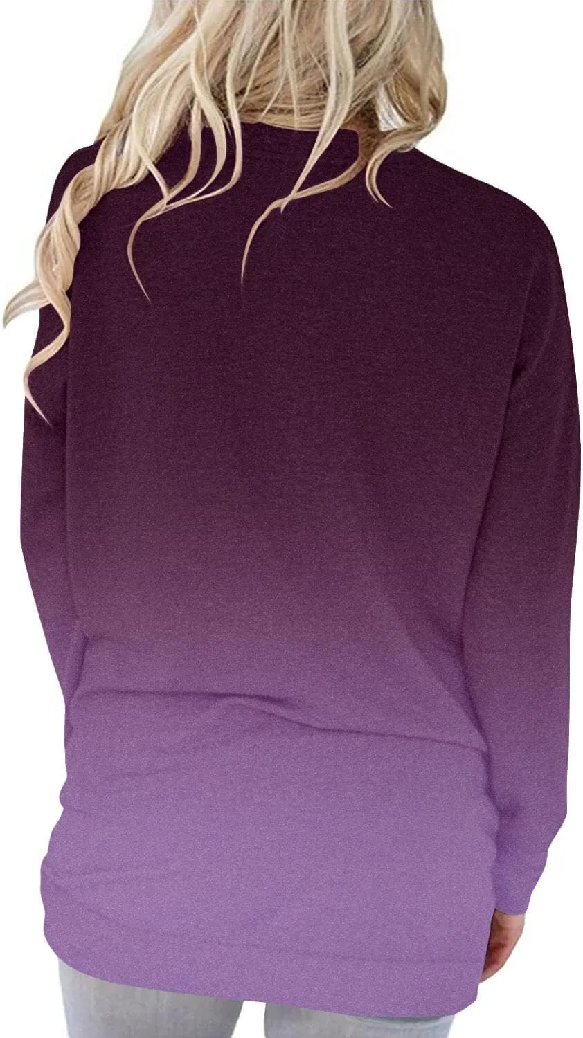ONLYSHE Womens Crewneck Sweatshirt Casual Loose Fitting Tops Long Sleeve T Shirt