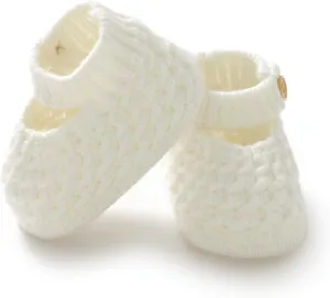 Opewod Baby Booties Hand Knit Boots Slippers Soft Warm First Walkers Socks Shoes for Newborn Infan Boys Girls