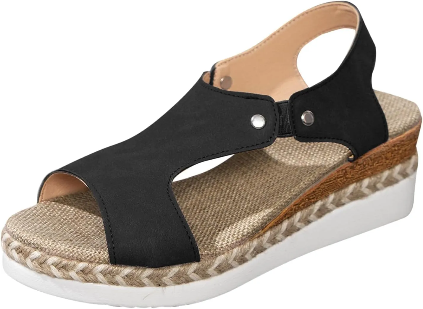 Orthopedic Platform Wedge Sandals for Women Summer Dressy Flat Open Toe Ankle Strap Casual Strappy Slip on Beach Boho Comfortable Outdoor Low Heel Flats Espadrilles Chelsea Dress Heels Shoes