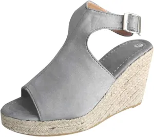 Orthopedic Wedge Sandals for Women Open Toe Walking Sandals Ankle Strap Wide Width Platform Wedge with Arch Support