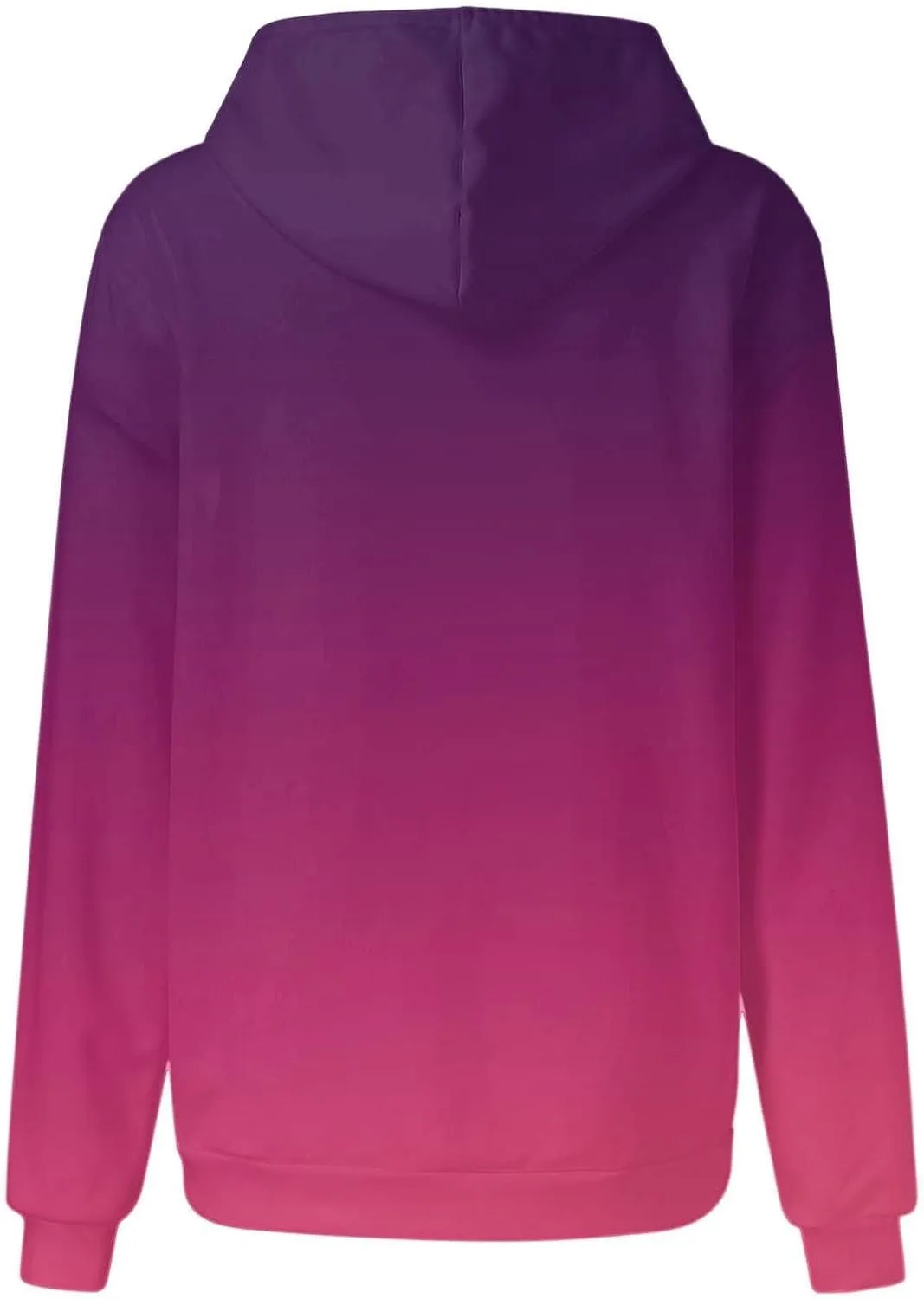 Oversized Hoodies For Women 2025 Fall Trendy Gradient Color Long Sleeve Drawstring Hooded Sweatshirt With Pocket