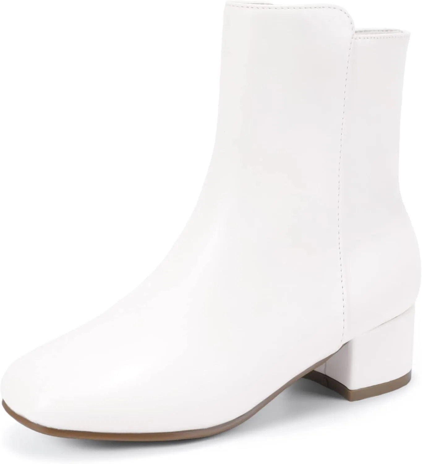 PANDANINJIA Alyssa Girls Fashion Boots Square-Toe Dress Boots Low Heel Ankle Booties with Zipper for Toddler Little Kids Big Kids