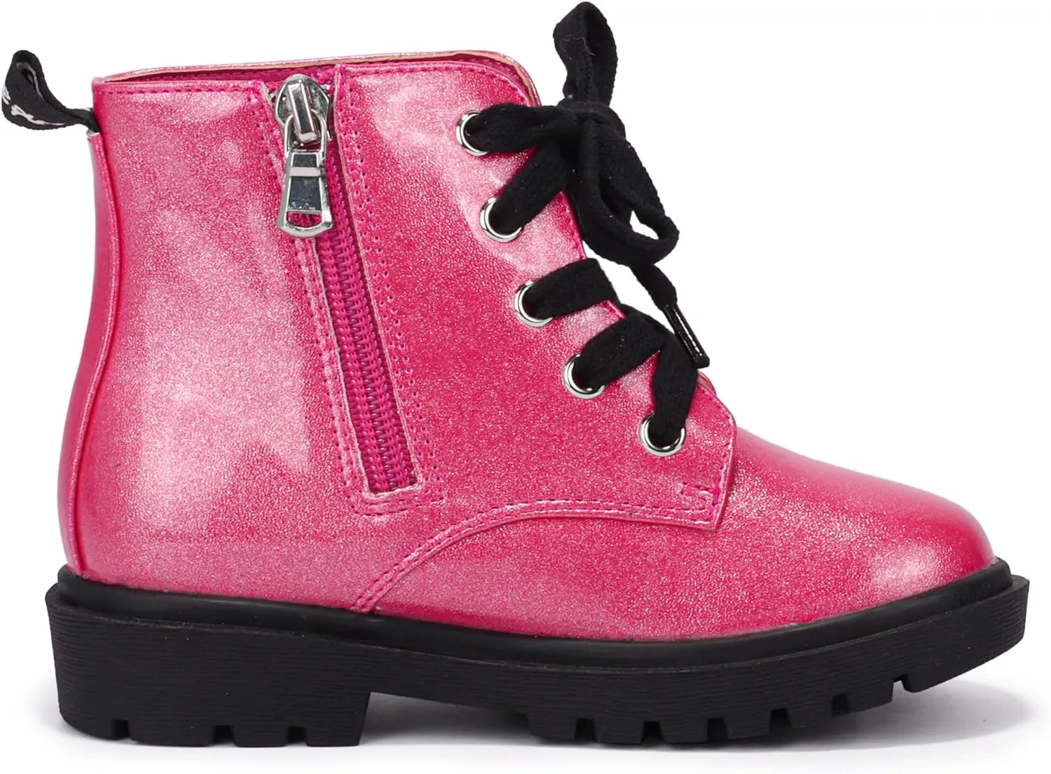 PANDANINJIA Christina Boys Girls Short Ankle Boots Fashion Dress Booties Waterproof Combat Shoes with Zipper for Toddler Little Kid