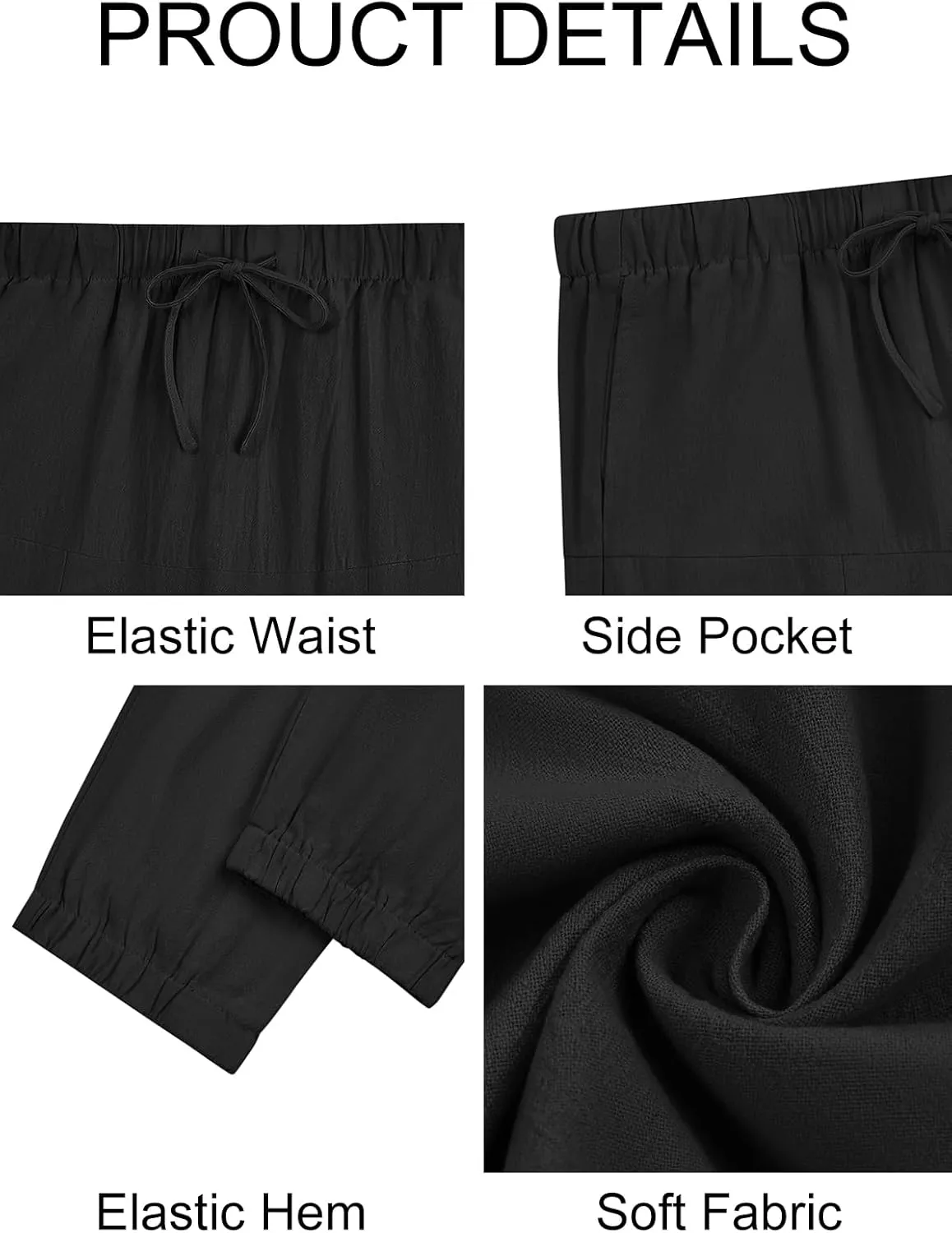 PASLTER Mens Harem Pants Baggy Casual Cotton Linen Boho Yoga Drop Crotch Hippie Trousers