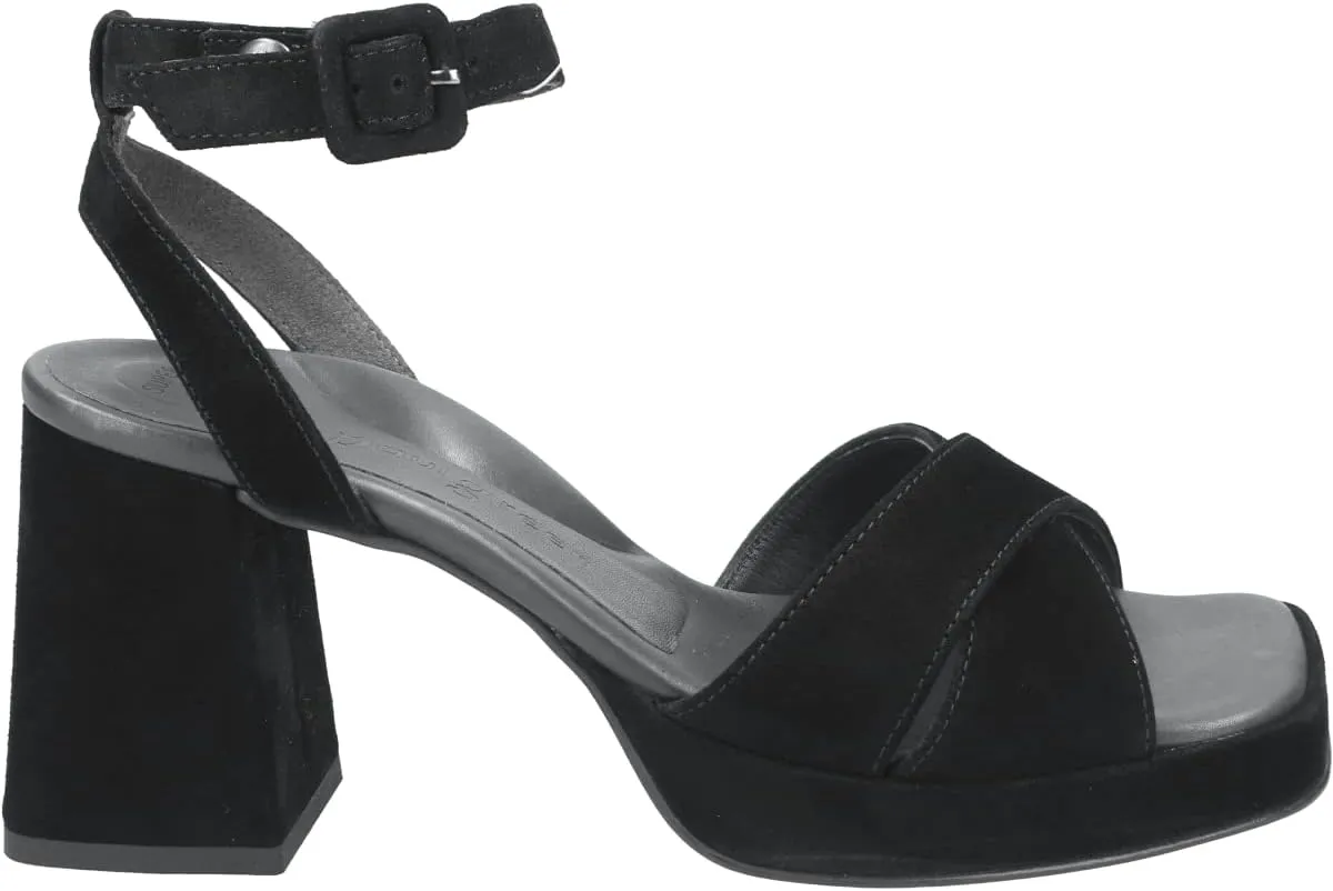 Paul Green Women's Sandals 6061-003 Suede Black