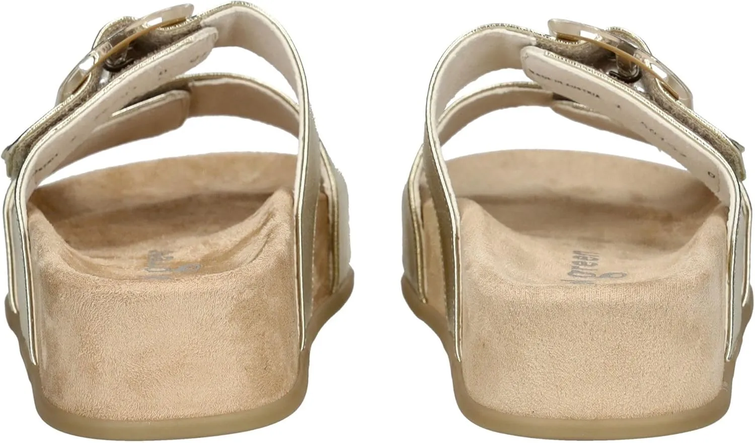 Paul Green Women's Sandals 6157-027 Smooth Leather Gold