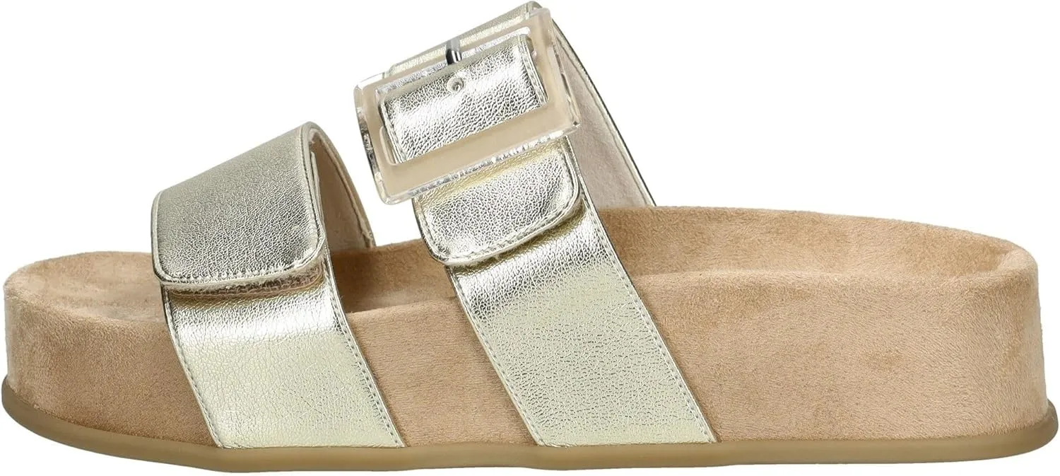 Paul Green Women's Sandals 6157-027 Smooth Leather Gold