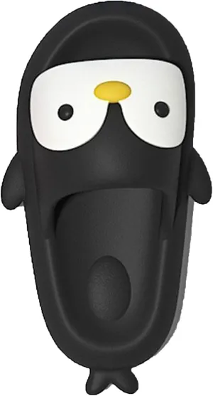 Penguin-Themed Elastic Foam Slides with Ultra-Soft Cushioning - Non-Slip Beach Sandals for Adults Unisex Quick-Dry Bathroom Slippers & Outdoor Summer Footwear