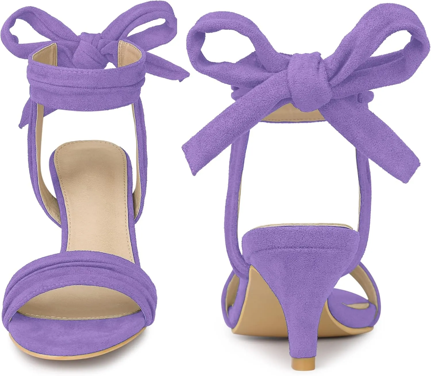 Perphy Open Toe Ankle Tie Bridal Kitten Heels Sandals for Women