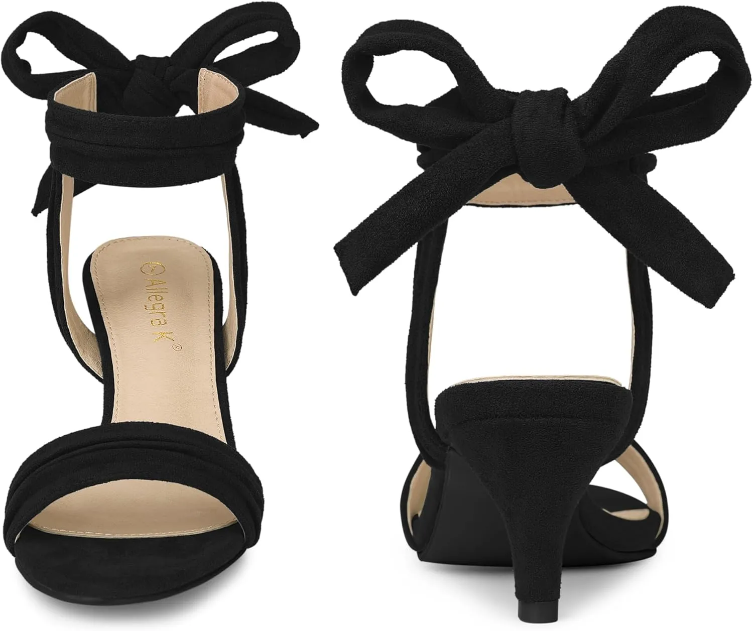 Perphy Open Toe Ankle Tie Bridal Kitten Heels Sandals for Women