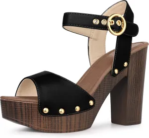 Perphy Platform Heels Slingback Chunky High Heel Sandals for Women