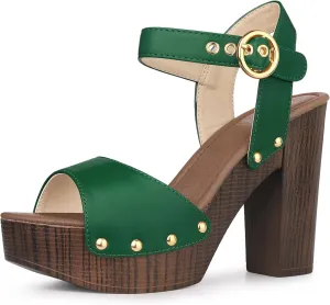 Perphy Platform Heels Slingback Chunky High Heel Sandals for Women