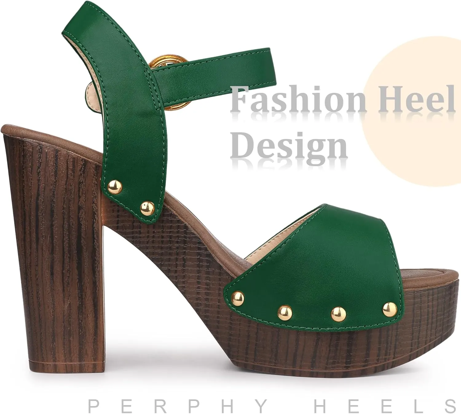 Perphy Platform Heels Slingback Chunky High Heel Sandals for Women