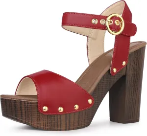 Perphy Platform Heels Slingback Chunky High Heel Sandals for Women