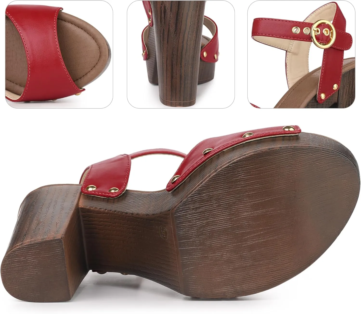 Perphy Platform Heels Slingback Chunky High Heel Sandals for Women