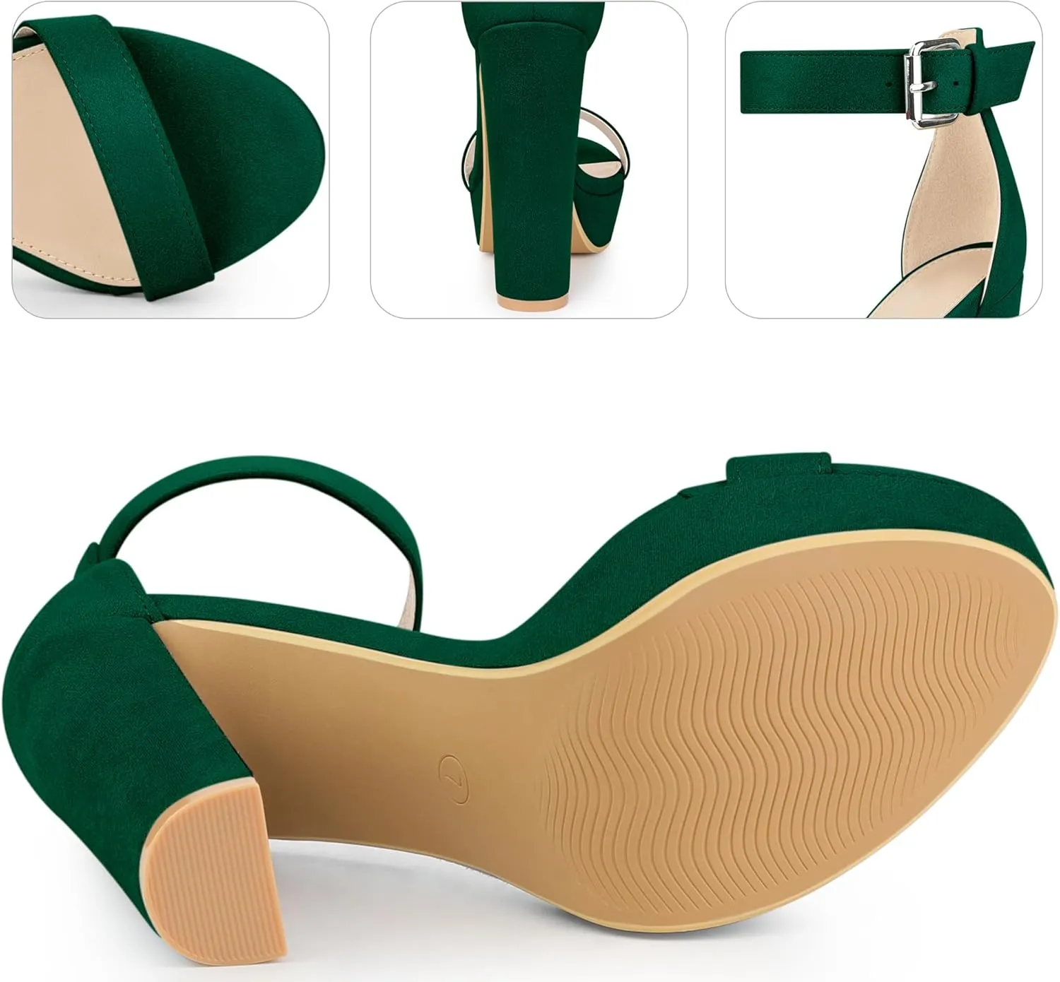 Perphy Platform High Heel Ankle Strap Chunky Heels Platform Heel Sandals for Women