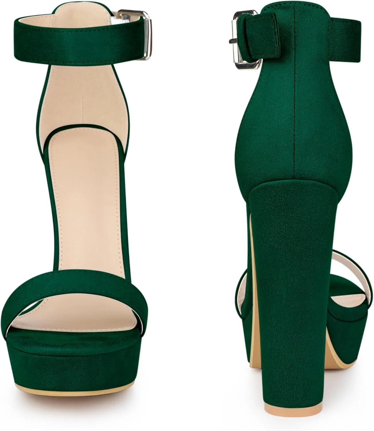Perphy Platform High Heel Ankle Strap Chunky Heels Platform Heel Sandals for Women