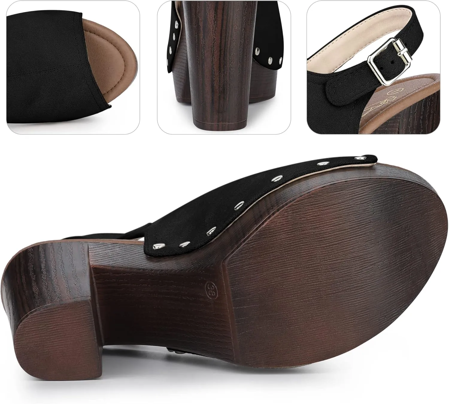 Perphy Slingback Platform Chunky High Heel Sandals for Women