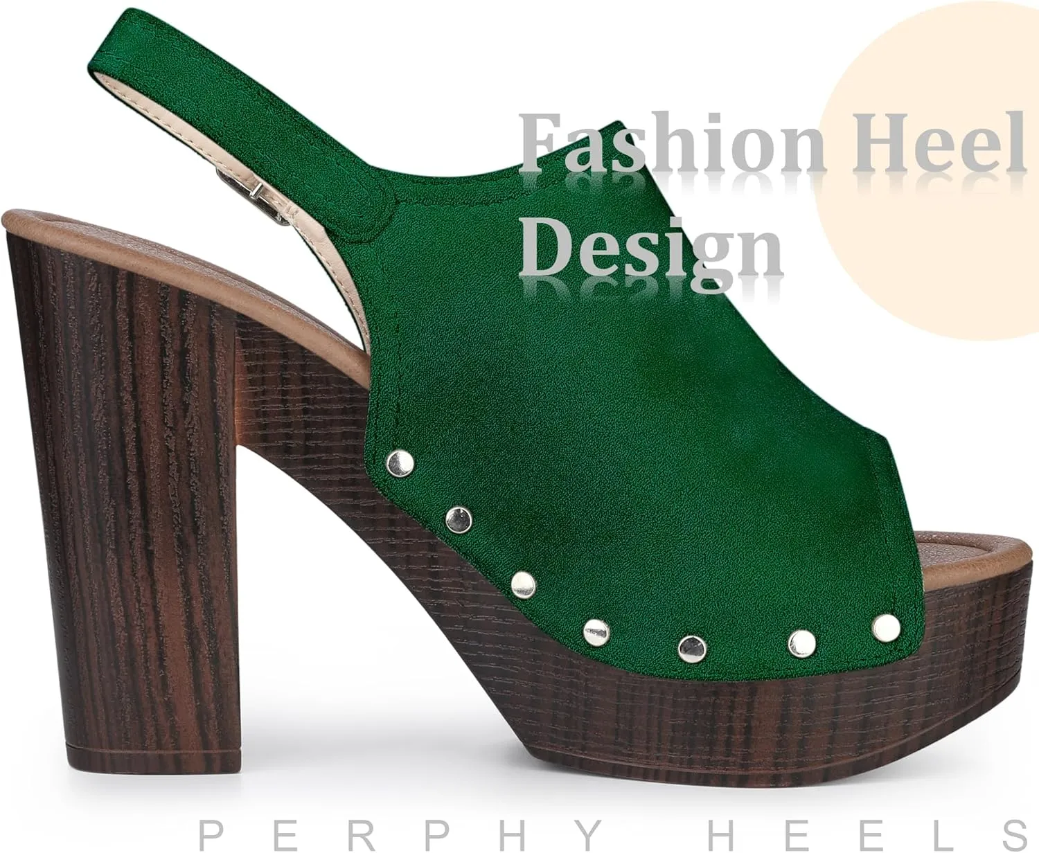 Perphy Slingback Platform Chunky High Heel Sandals for Women