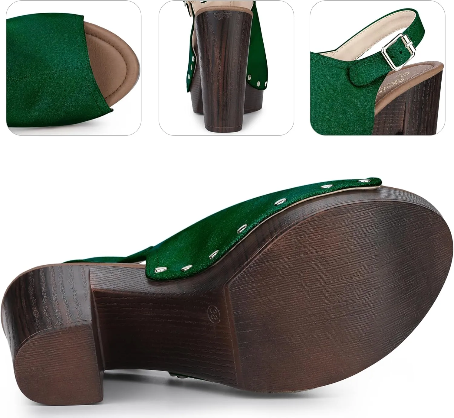 Perphy Slingback Platform Chunky High Heel Sandals for Women