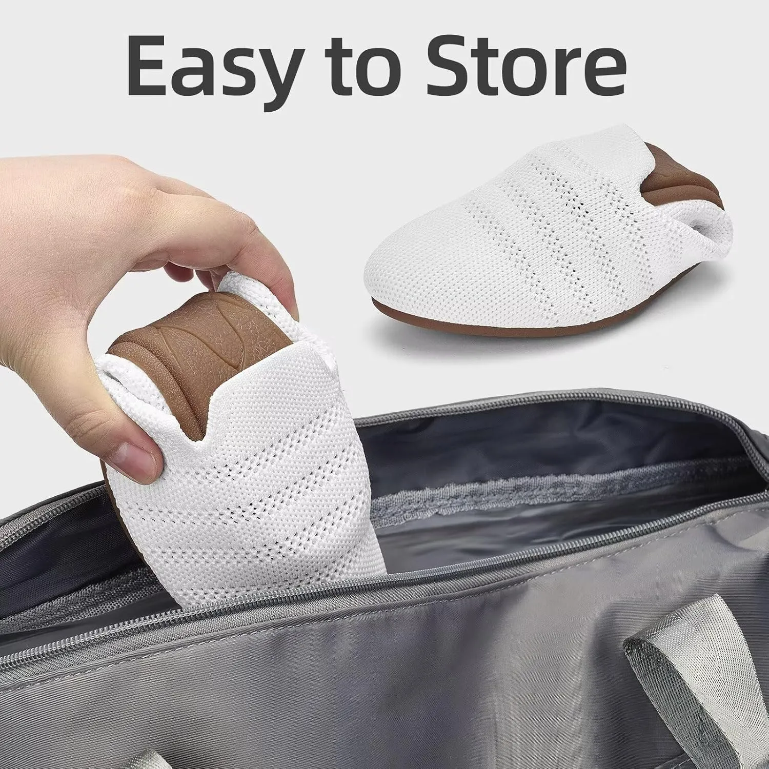 poemlady Women’s Ballet Flat Shoes Dress Shoes Knit Round Toe Slip On Ballerina Walking Flats Shoes for Woman Low Wedge Casual
