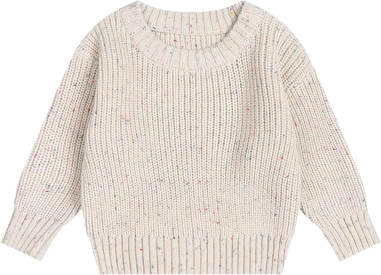 Pullover Sweater for Girls Baby Toddler Knit Crewneck Sweater Sweatshirt Winter Clothes Tops Outfits