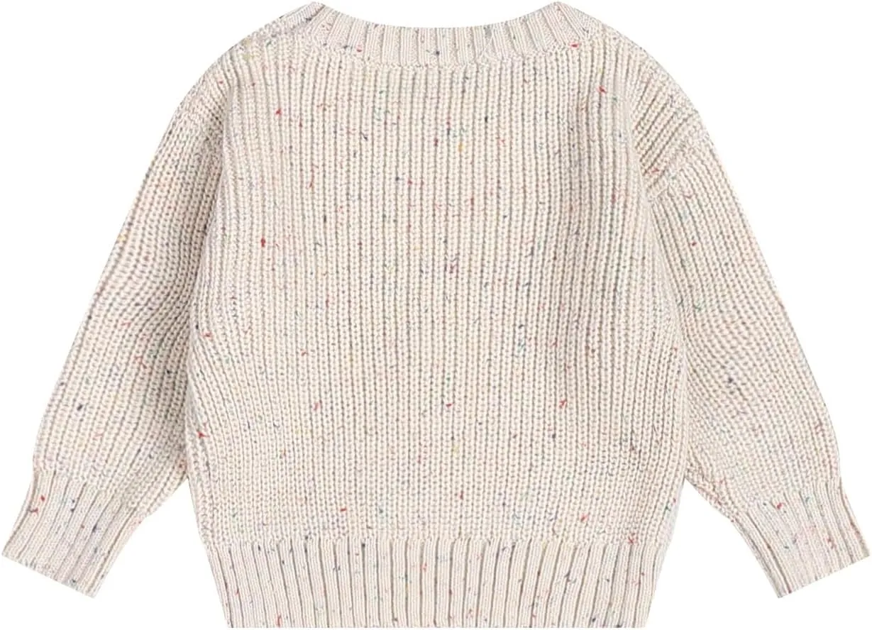 Pullover Sweater for Girls Baby Toddler Knit Crewneck Sweater Sweatshirt Winter Clothes Tops Outfits