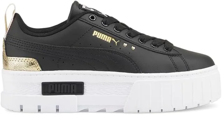 PUMA Kids Boys Mayze Shiny Platform Sneakers Shoes Casual - Black - Size 6.5 M