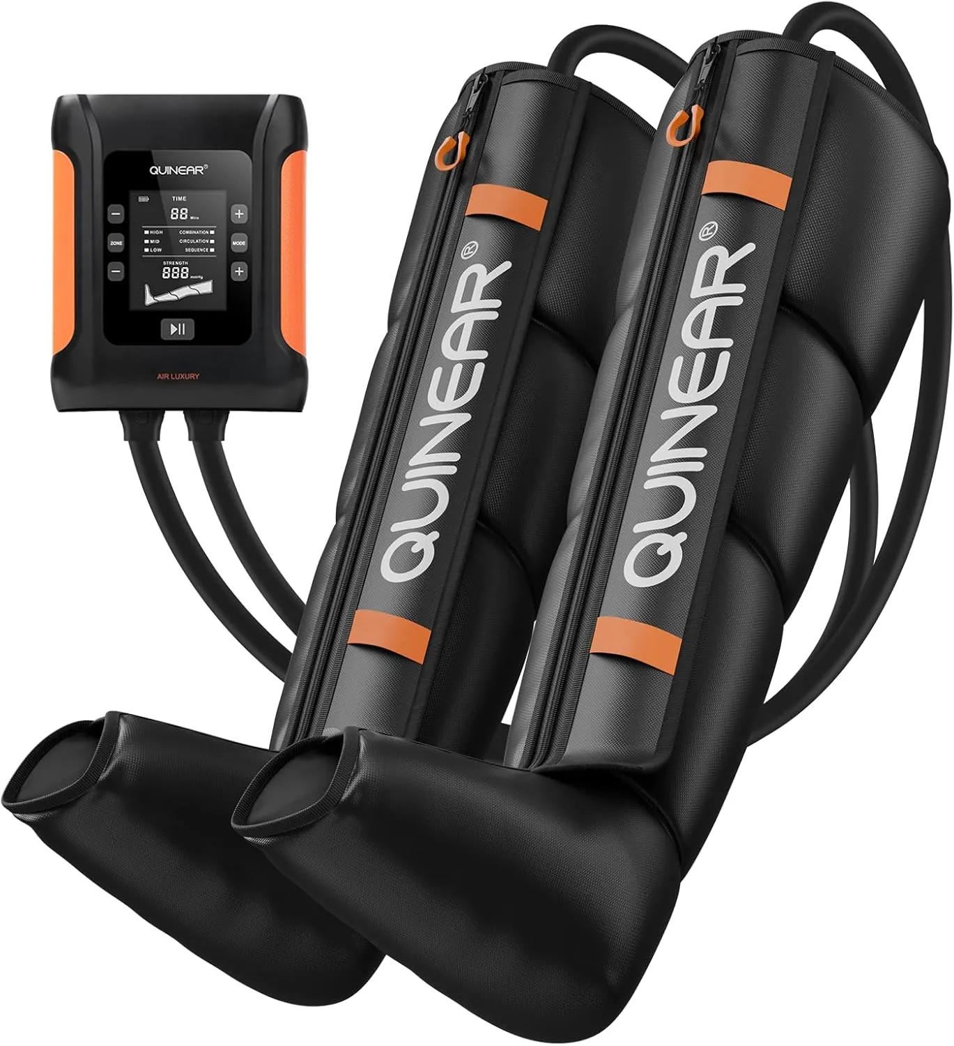 QUINEAR Professional Leg Recovery System, Cordless Air Compression Boots with Sequential Compression, Leg and Foot Massager, Fast Recovery Therapy for Athletes, FSA HSA Eligible (Large)