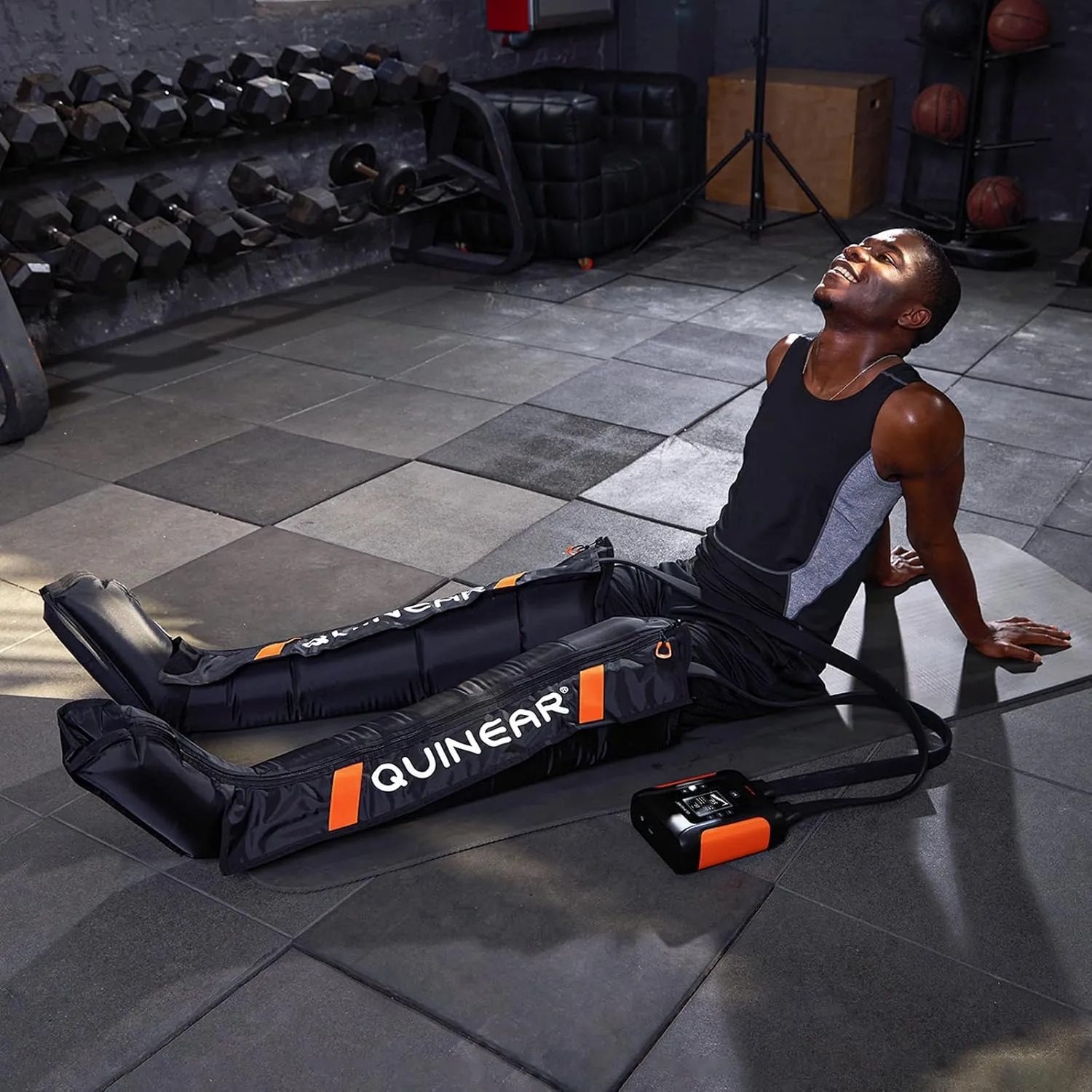 QUINEAR Professional Leg Recovery System, Cordless Air Compression Boots with Sequential Compression, Leg and Foot Massager, Fast Recovery Therapy for Athletes, FSA HSA Eligible (Medium)