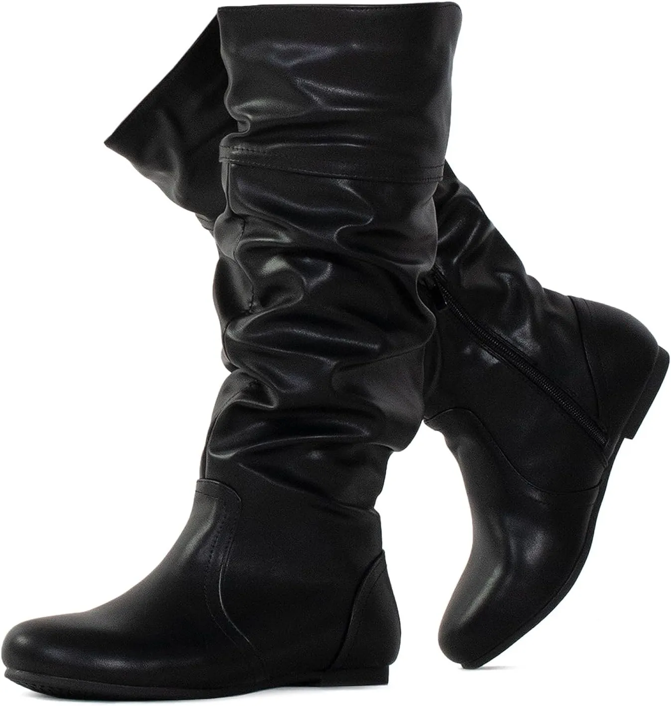 RF ROOM OF FASHION Women's Slouchy Knee High Hidden Pocket Boots (REGULAR CALF)