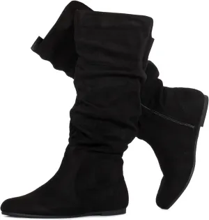 RF ROOM OF FASHION Women's Slouchy Knee High Hidden Pocket Boots (REGULAR CALF)