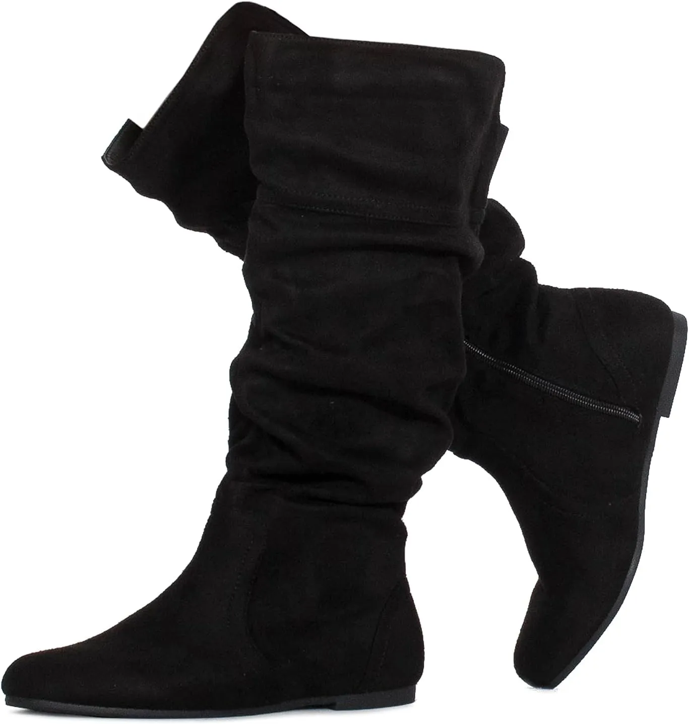 RF ROOM OF FASHION Women's Slouchy Knee High Hidden Pocket Boots (REGULAR CALF)