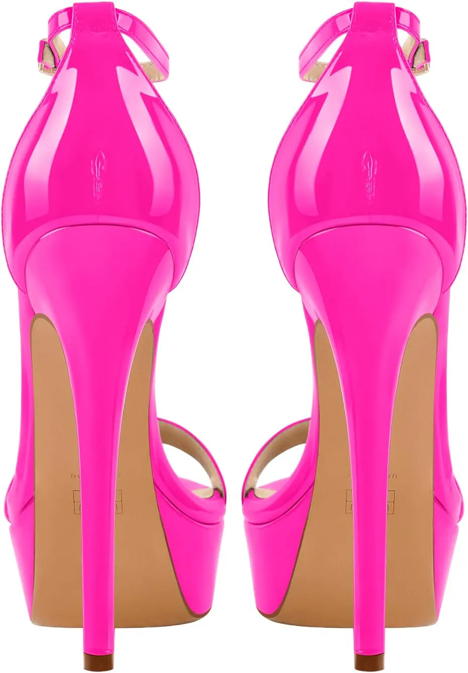 richealnini Women's Crisscross Platform Stilettos High Heel Sandals