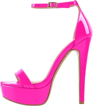 richealnini Women's Crisscross Platform Stilettos High Heel Sandals