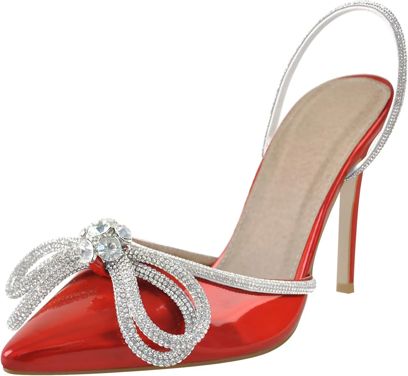 richealnini Women's Lace Up Ankle Strap Buckle Stilettos Sandals