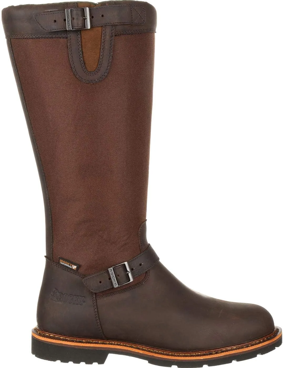 Rocky Mens Great Falls Snakebite 16 Inch Waterproof Zippered Casual Boots - Brown
