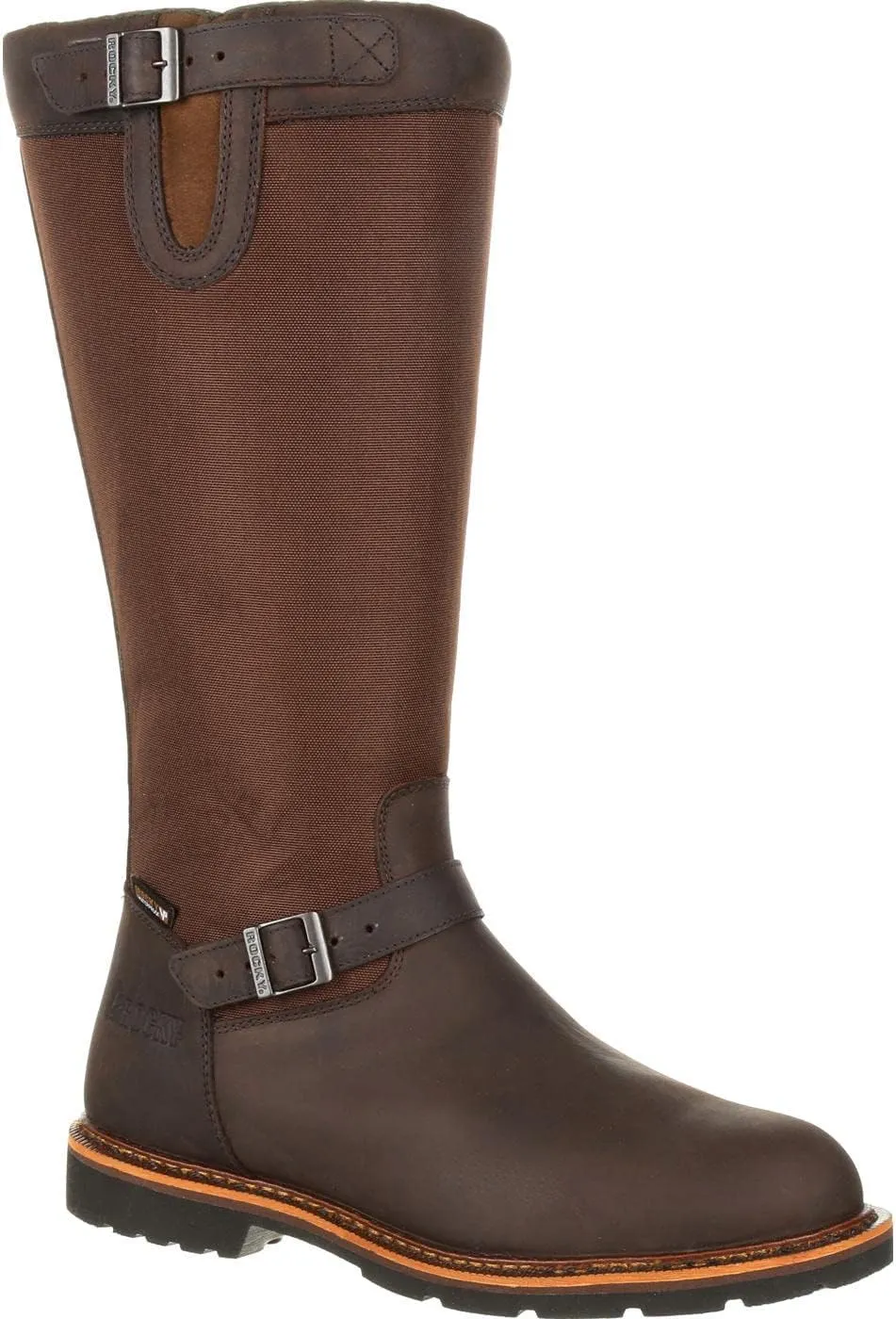 Rocky Mens Great Falls Snakebite 16 Inch Waterproof Zippered Casual Boots - Brown