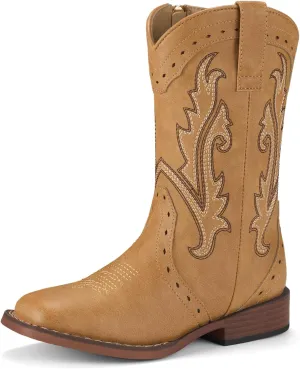 Rollda Girls Cowgirl Boots Kids Cowboy Boots Square Toe Girls Western Boots for Toddler/Little Kid/Big Kid