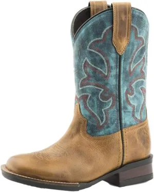 ROPER Unisex-Child Monterey Square Toe Cowboy Boots (Little Kid) Western