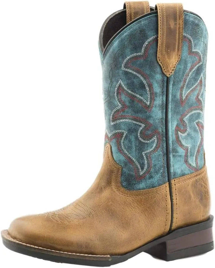 ROPER Unisex-Child Monterey Square Toe Cowboy Boots (Little Kid) Western