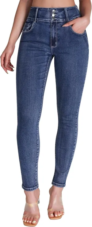 roswear Women’s High Waisted Stretchy Skinny Curvy Jeans Tummy Control Jeggings