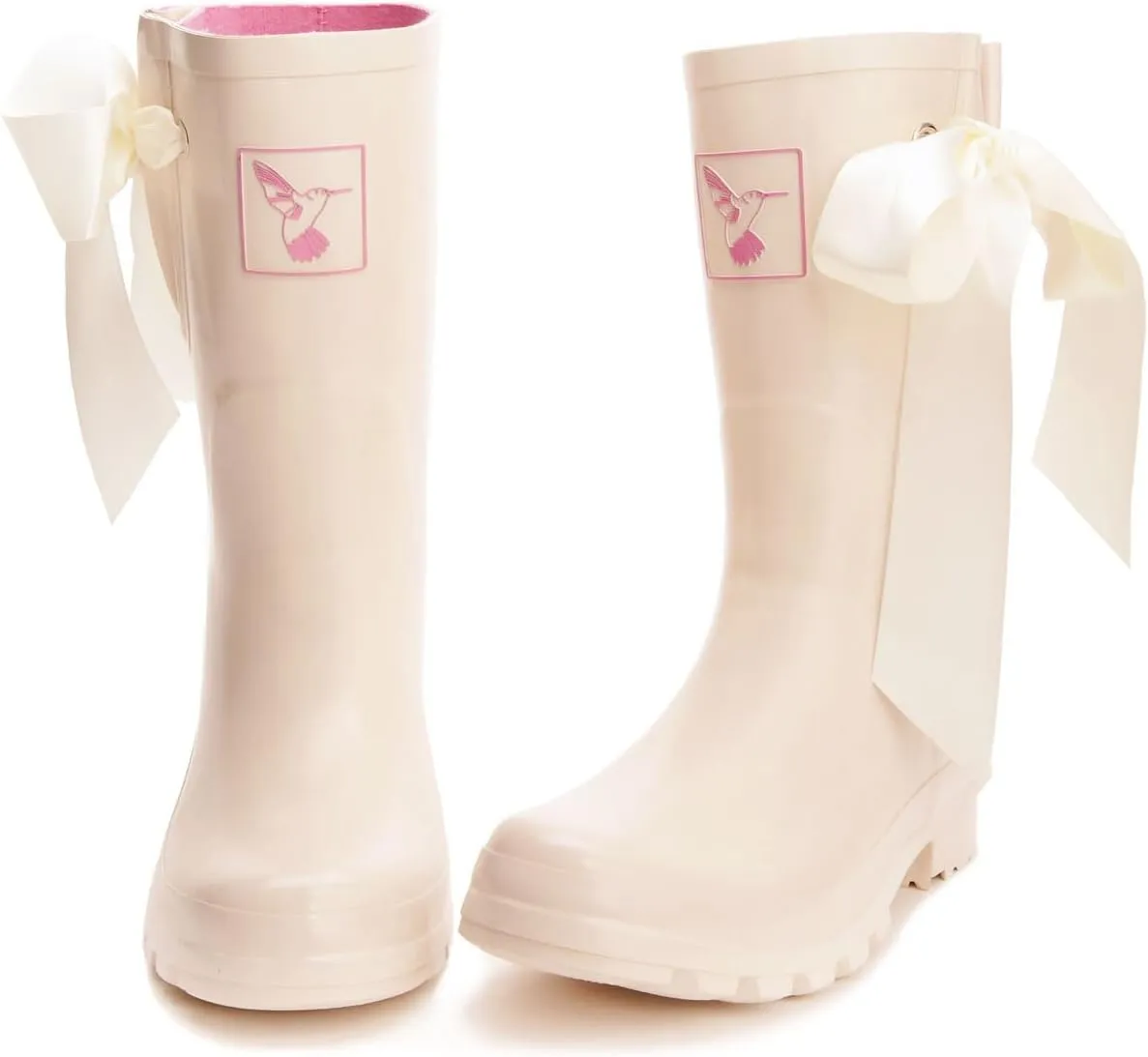 Rubber Rain Boots For Women's Garden Shoes Waterproof Boots Cute Printing Rainbow Mid-Calf Rain Boots UK Brand