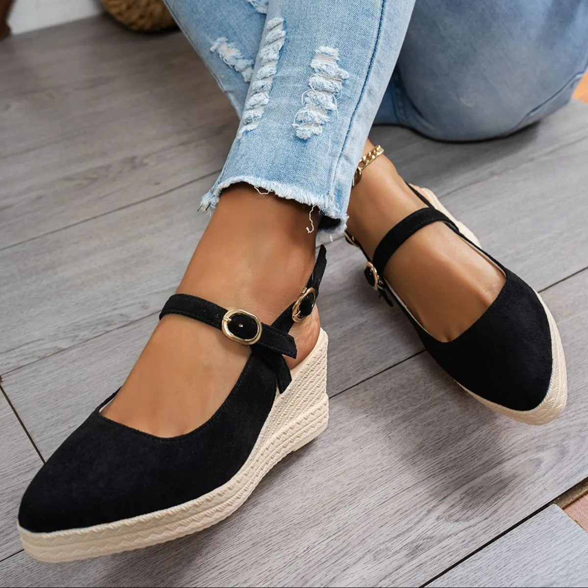 Ruby Point Toe Block Heels Pumps | 3 Colors | Poundton