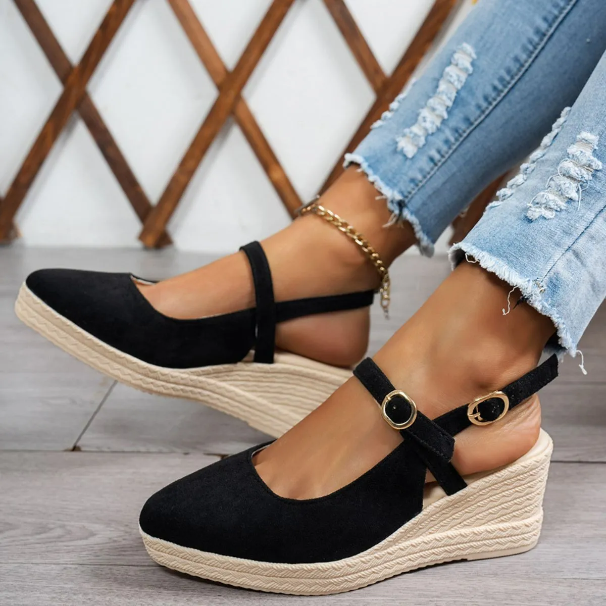 Ruby Point Toe Block Heels Pumps | 3 Colors | Poundton