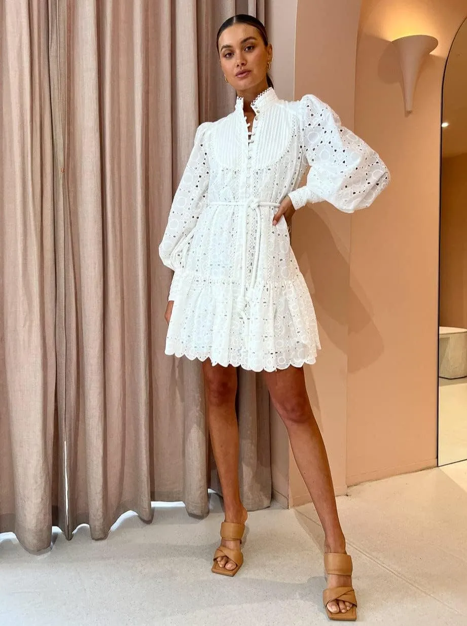 Ruffle Sleeve Tunic Midi Dress Flowy Shift Sundress Sweet Babydoll Button Down Swing Skirt