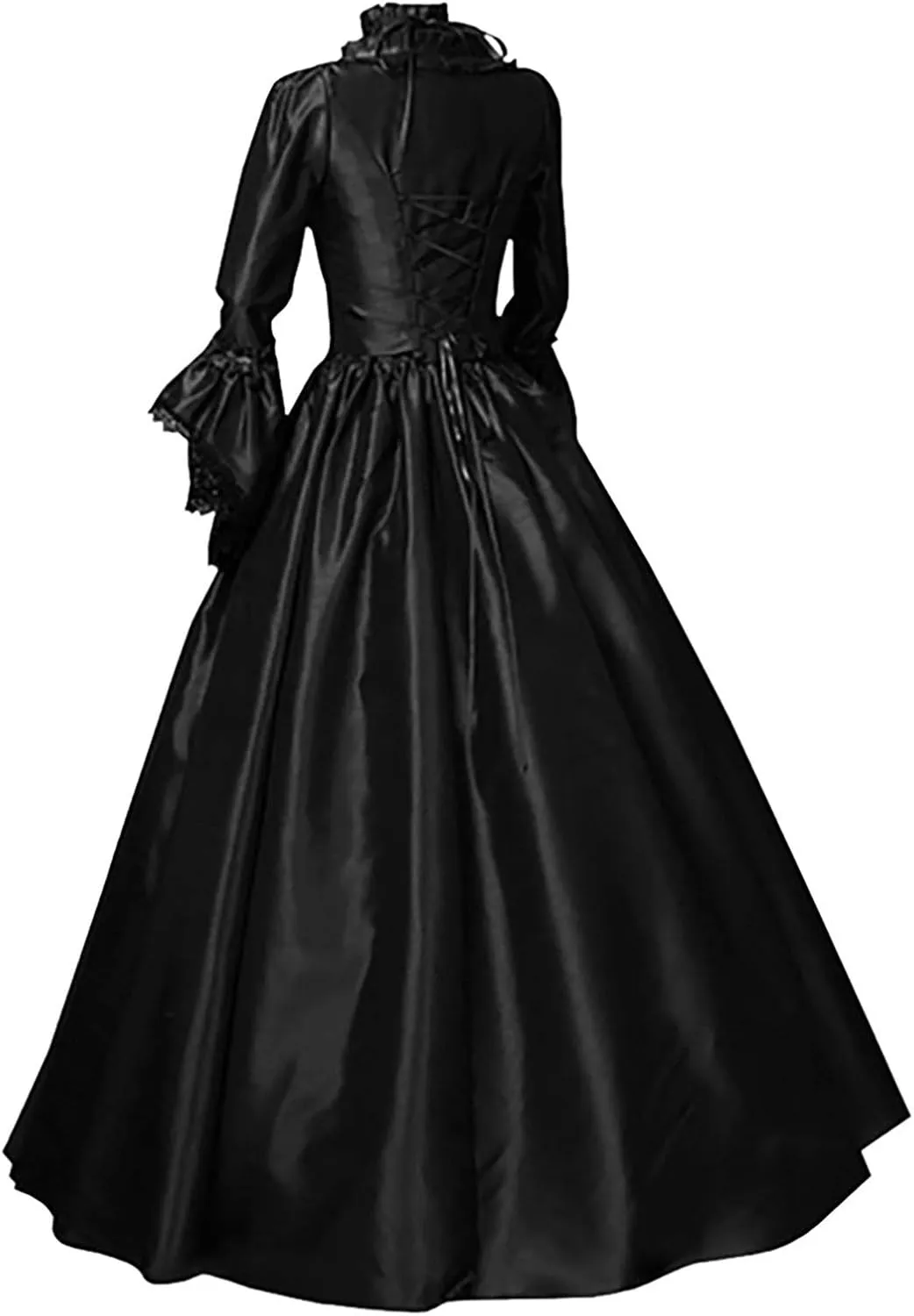 SEAOPEN Victorian Dress for Women 1800s Medieval Renaissance Dress Flare Sleeve Vintage Dress Cocktail Party Ball Gown